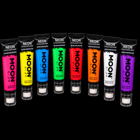 Pack 8 Maquillages Fluo 75 ml + Applicateur Éponge